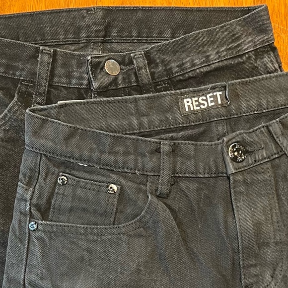 Bundle of Two Men's Black Jeans 100% Cotton 5 Pocket Zipper Fly - Picture 5 of 16